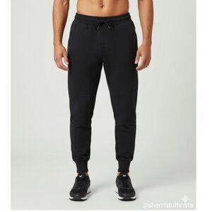 Spyder Active ProWeb Black Jogger Sweatpants Drawstring Zip Pockets Reflective L